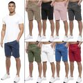 Enzo Herren Chinoshorts Baumwolle Sommer Strandhose normale Passform Freizeit halbe Hose