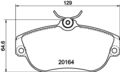 HELLA PAGID Bremsbelagsatz Scheibenbremse 8DB 355 018-001 für VOLVO 940 944 945