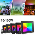 10W-100W RGB LED Fluter Strahler Flutlicht Floodlight Scheinwerfer Garten Lampe