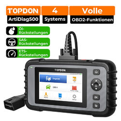 TOPDON AD500 Profi KFZ OBD2 Diagnosegerät Auto Scanner 4 System Deutsch PKW LKW