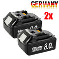 2x 8,0Ah Ersatz Akku Für Makita BL1860B 18V LXT Li-ion BL1830B 194205-5 LXT-400