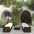 Garten Lounge Set Kissen Gartenmöbel Sofa Garnitur Sitzgruppe Poly Rattan vidaXL