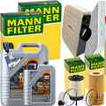 MANN INSPEKTIONSPAKET+6L LIQUI MOLY 5W-30 ÖL passend für AUDI Q7 4M TOUAREG TDI