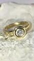 Gold Ring mit Brillanten 585 Gold 17,5 mm Gr. 54  Goldschmuck Schmuck