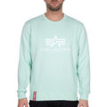 ALPHA INDUSTRIES Herren Sweater Basic mint Pullover Sweatshirt grün XL