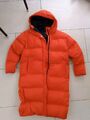 Superdry lang geschnittener Stepp Mantel, Winter, Kapuze, Damen, orange Gr. 40