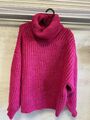 Stradivarius Strick Pullover Damen Rollkragen Pink Größe M