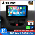 Android 14 2+64G Autoradio Für Peugeot 207 2006-2015 Apple Carplay GPS NAVI DAB+