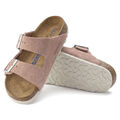 BIRKENSTOCK ARIZONA PINK CLAY VELOURSLEDER SANDALEN MIT DOPPELBAND WEICHES FUSSB