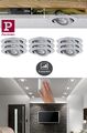 Paulmann EBL LED 3er 6er 9er Set Chrom Matt 3xStep Dimmen 2cm Hohlraumtiefe 