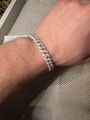  Armband  iced out moissanite ￼925 Silber 