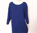 Zero Damen Pullover Fein-Strick Long Pulli Gr. 42 Blau