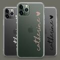 Personalisierte Brauch Name&Heart Gel Schutzhülle für iPhone 16 15 14 13 12 11