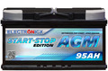 Electronicx Start-Stop 95 AH AGM  Autobatterie Starterbatterie Batterie 12V 850A