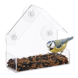 Fenster-vogelfutterhaus Vogelfutterstation Futterspender für Vögel 300 ml