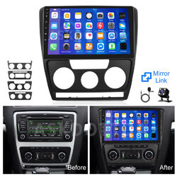 1+32G 10" Android 13 Autoradio GPS BT Wifi FM Für Skoda Octavia 1Z 2004-2013 Kam