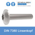 Linsenkopfschrauben mit Flansch TORX ISO 7380 Edelstahl A2 Flanschschrauben V2A