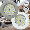 LED Einbaustrahler - Step dimmbar per Lichtschalter - 5W - Silber - Flache Spots