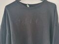 Sweater Sweatshirt Shirt Langarmshirt Gr L Damenshirt Made Italy Black Baumwolle