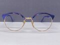 Nouvelle Brille Damen Rund Lila Gold große Gläser 80er NL 35 Panto  Vintage