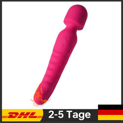 Heizung Dil-do Dual-End Vibrator Silikon Elektrisch Magic Wand Massagestab DHL