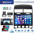 9 Zoll Carplay 32G Android 13 Autoradio GPS KAM DAB Für VW Touareg 7L 2003-2010