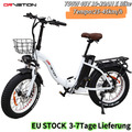 20" E-Bike 48V Klapprad Elektrofahrrad 10AH/15Ah/20AH e CityBike 45km/h Pedelec