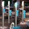 RGB LED Außen Steckdosen Fernbedienung Bewegungs Sensor Steh Lampen dimmbar 