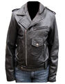 Damen Lederjacke Leder Jacke Bikerstil Motorrad Chopper schwarz 40