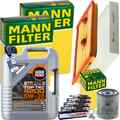 MANN INSPEKTIONSPAKET+5L LIQUI MOLY 5W-30 ÖL passend für SKODA FABIA 3 AUDI TSI