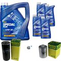 MANN-FILTER Inspektionspaket MANNOL 9 L 10W-30 Special Plus für Audi V8 4.2