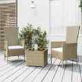 Homgoday 3-TLG. Gartenlounge Set Gartenmöbel Set Gartensofa Sitzgruppe H9T6