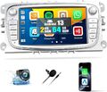 Autoradio Android 13 Carplay GPS Navi WIFI RDS Für Ford Focus MK2 Mondeo C S Max