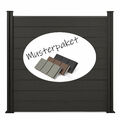 Musterpaket WPC Zaun Sichtschutzzaun Classic in  Anthrazit, Braun und Grau