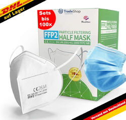 Feinstaubmasken FFP2 Atemschutzmaske Mundschutz Maske Bundle 2 bis 100 Stück