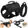 Taktisches Militär Hundegeschirr & Hundehalsband & Leine mit Griff Verstellbar