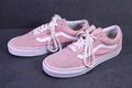 Vans Old Skool Damen Sneaker Skaterschuhe rosa weiß Gr. 40 Leder Suede CH2-174