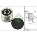 1x Generatorfreilauf Schaeffler INA 535 0124 10 passend für AUDI MAN PORSCHE