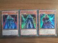 3x Yu-Gi-Oh! DLCS-DE001 Legendärer Ritter Timaeus Critias Hermos UR NM 1st Ed