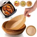 50/100pcs Backpapier für Friteuse Heißluftfritteuse Grill Backofen Air fryer