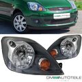 Ford Fiesta JD JH MK6 Scheinwerfer SET L+R H4 Facelift Klarglas Dunkelgrau 01-08