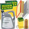 MANN INSPEKTIONSPAKET+5L ORIGINAL 0W-30 ÖL passend für AUDI A4 B7 SEAT 2.0 TFSI
