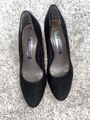 Tamaris Pumps High heels Schwarz Gr. 36 Veloursleder  gut erhalten