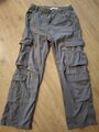 Bershka Cargohose Hose  grau  Größe 38 M Jeans Stoff