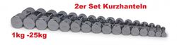 2er Set verchromte Kurzhantel Krafttraining Bodybuilding Sport Fitness Studio 