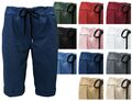 Damen Chino Bermuda Stretch Gummibund Kordelzug Caprihose kurze Sommerhose 38-46