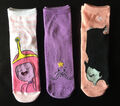 3er Pack zuckersüße  Paare Sneaker Socken - Adventure Time  - Gr. 36 - 38 -