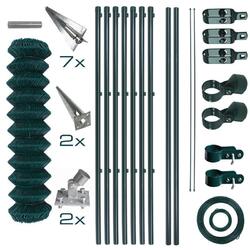 Maschendrahtzaun Komplettset 1,5 x 15 m Zaunset Gartenzaun Einschlaghülsen Zaun