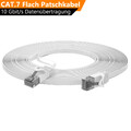 25cm Flachkabel CAT7 Patchkabel RJ45 LAN Flach Kabel 10Gbit/s Netzwerkkabel Weiß