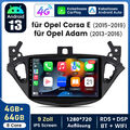 4+64G Android13 Autoradio GPS DAB BT Carplay Für Opel Corsa 15-2019 Adam 13-2016